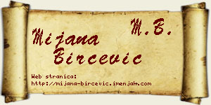 Mijana Birčević vizit kartica